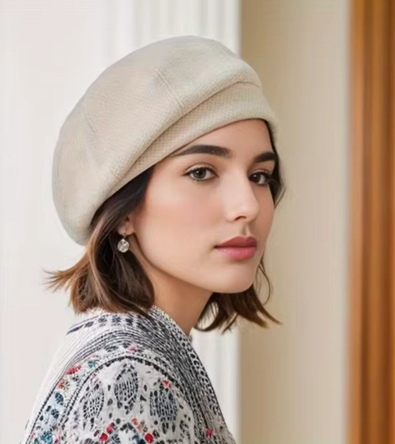 Women’s Elegant Cap | Parisian Chic Style | Breathable Soft Fabric | One Size