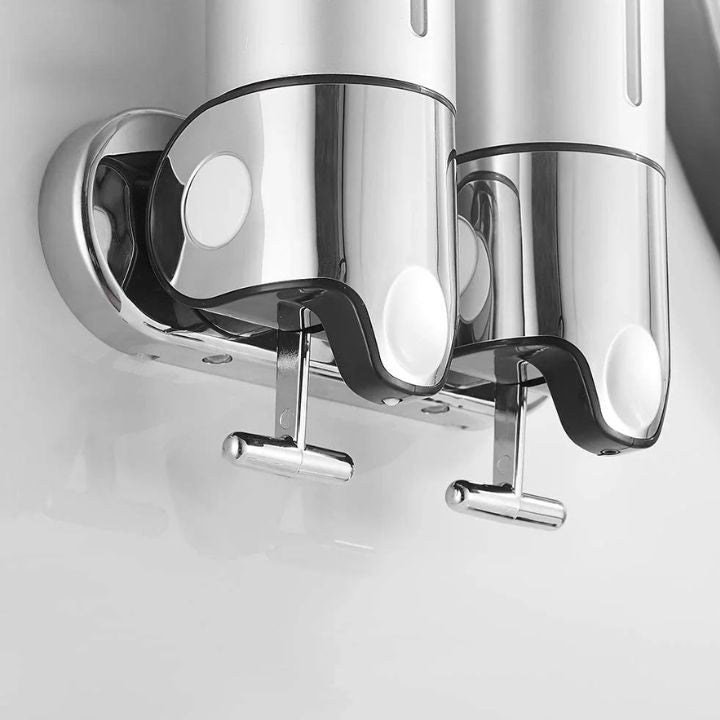 Wall Mounted Soap Dispenser | SudsStation™ Bathroom Organizer | Stainless Steel & ABS | 16.9 fl oz | Set of 1–3