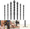 Drill Bit Set | 7-Piece Hard Alloy | 4-Edge Cross Design | Tile, Glass & Wood Precision Drilling