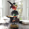 Halloween Witch Figurine | Handcrafted Resin with Realistic Hair | Collectible Tabletop Decoration | 18 in