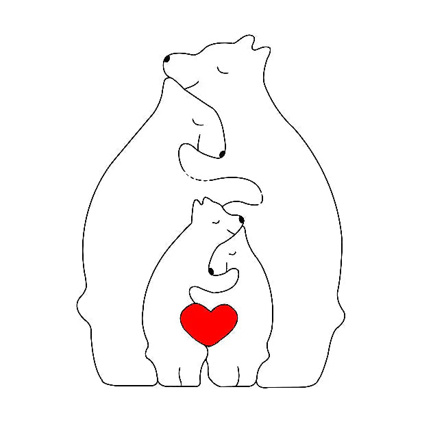 CozyBears™ Wooden Family Puzzle