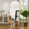 Elegant Arched Full-Length Gold Mirror with High-Definition Aluminum Frame