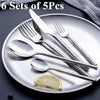 Stainless Steel Bamboo Design Cutlery Set