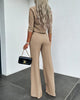 Women’s Two-Piece Suit Set | Tailored Jacket & High-Waist Pants | Elegant & Versatile