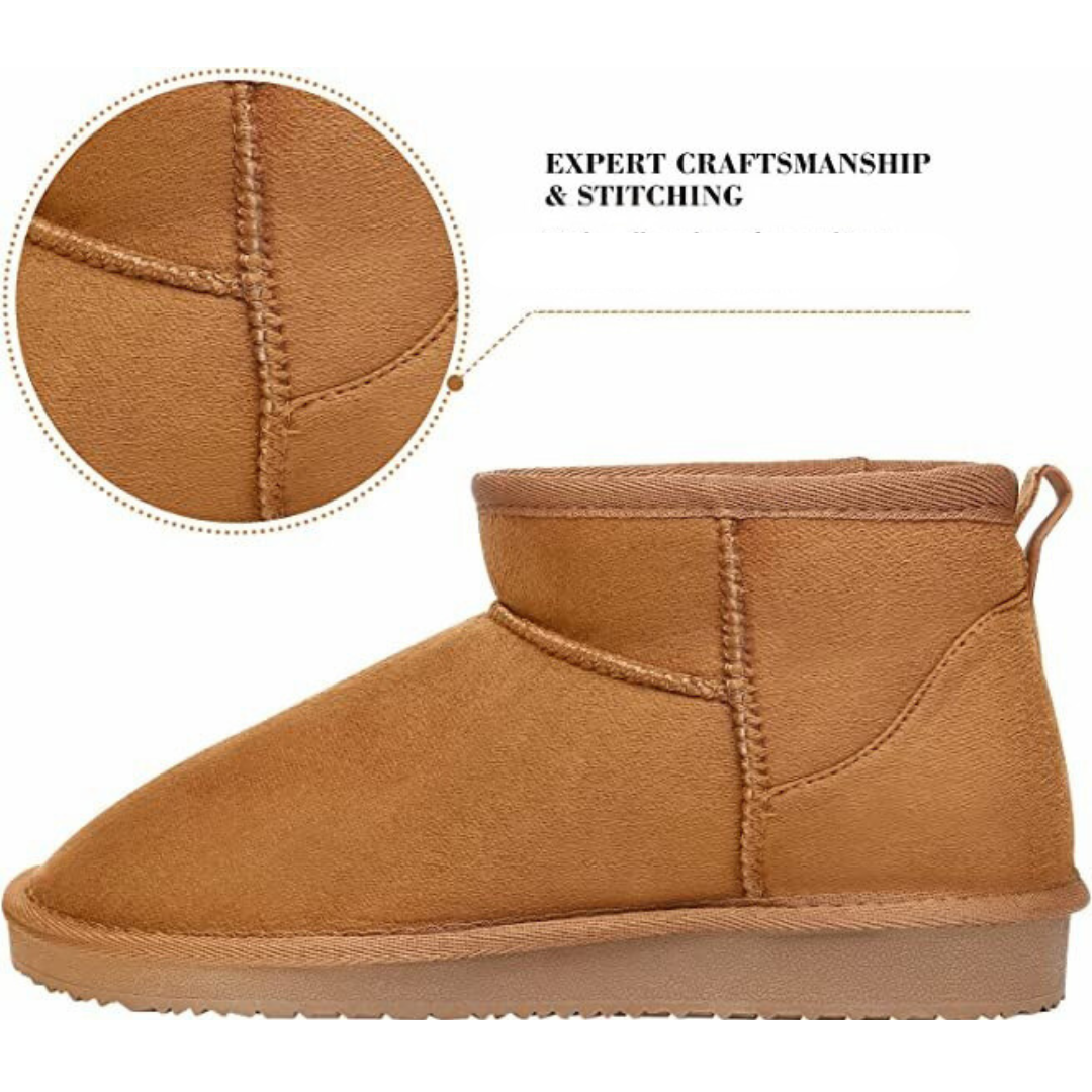 Women’s Winter Boots | Warm Plush Lining | Non-Slip Boston Mini Ankle Boots