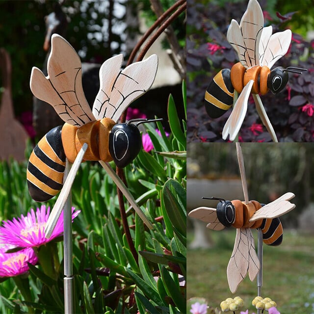 Handmade Garden Windmill | WhimsyMill™ Bird & Animal Design | Wood & Stainless Steel | Outdoor Décor