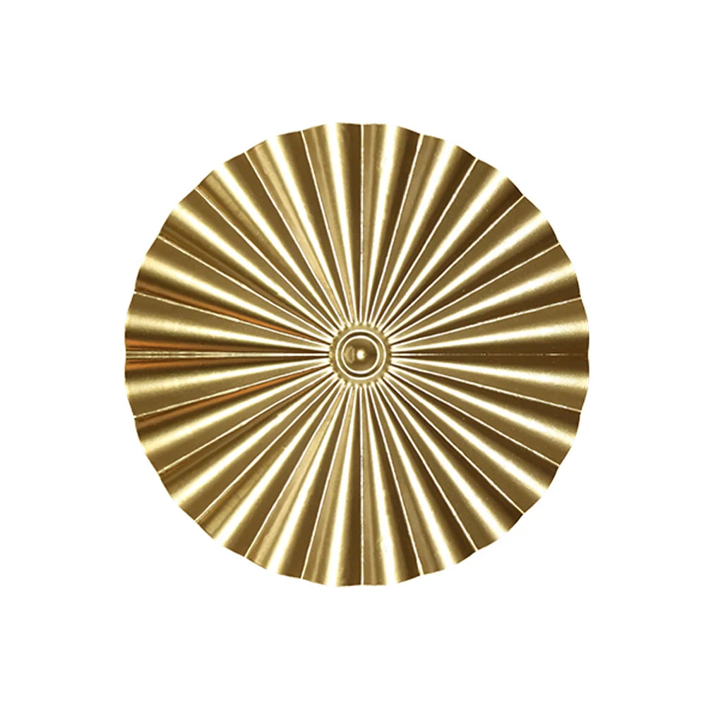 Elegant Round Gold Metal Wall Hanging Decoration