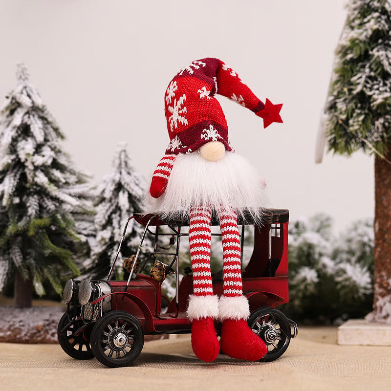 Christmas Gnome Decoration | LED Light | Nordic Holiday Figurine Set