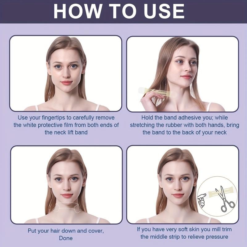 Neck Lifting Tape | Instant Firming & Sculpting Effect | Invisible & Skin-Safe Adhesive