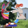 Handmade Garden Windmill | WhimsyMill™ Bird & Animal Design | Wood & Stainless Steel | Outdoor Décor