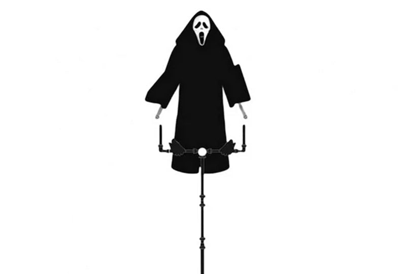Halloween Scarecrow Decoration | Life-Size Ghostface Style | 6'7 Tall | Outdoor Yard Prop