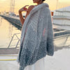 Women’s Knitted Sweater Jacket | Subtle Sequin Detail | Lightweight Soft Fabric | Beige or Sky Blue