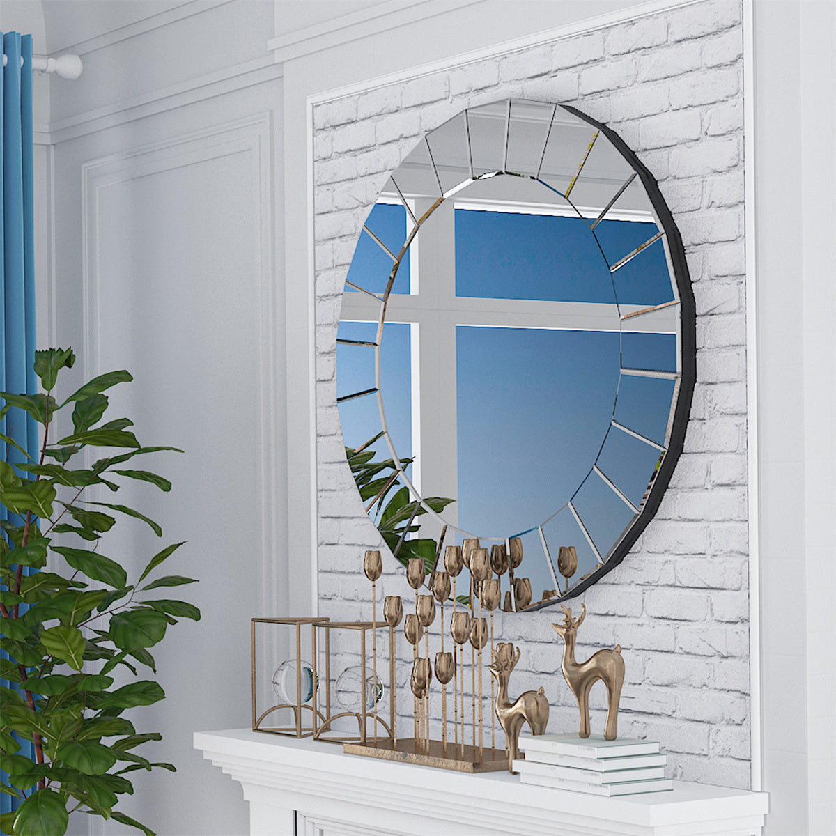 Round Decorative Mirror for Wall Decor