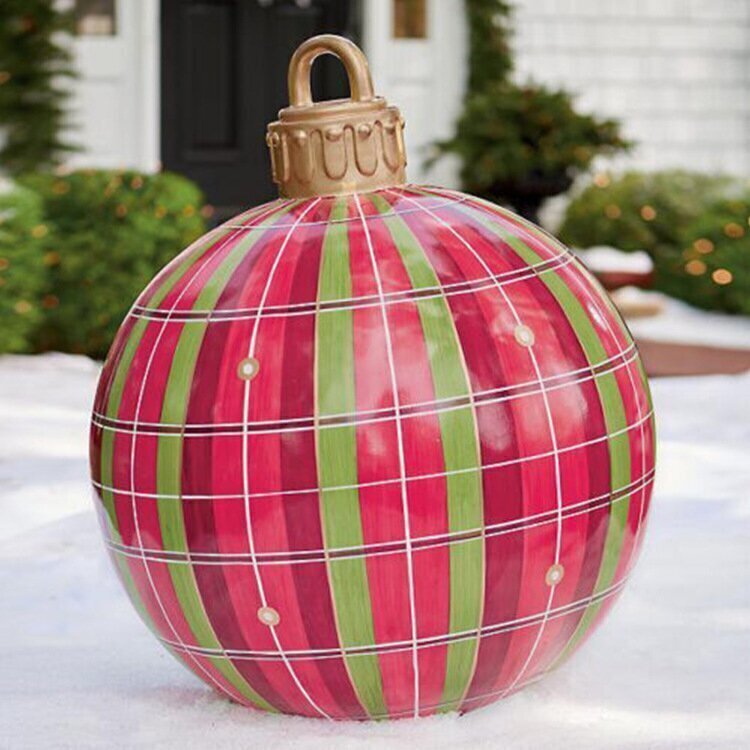 Christmas Inflatable Decoration Ball | Outdoor Yard Ornament | 60cm PVC