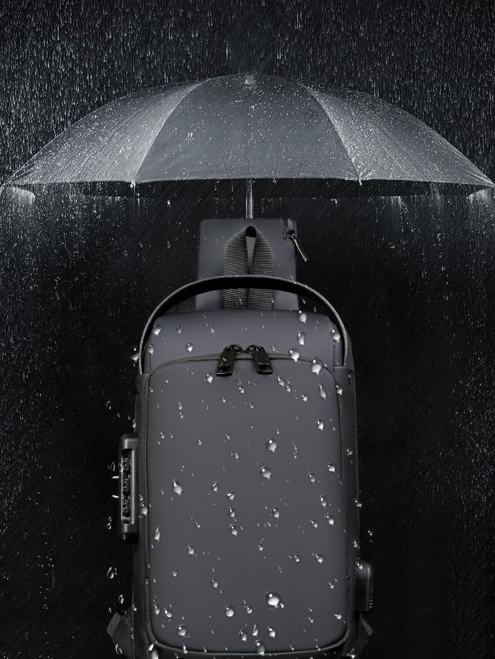 Anti-Theft Crossbody Bag | Landy™ Carry Without Worry | Waterproof Oxford | USB Charging Port | Unisex Travel Pack