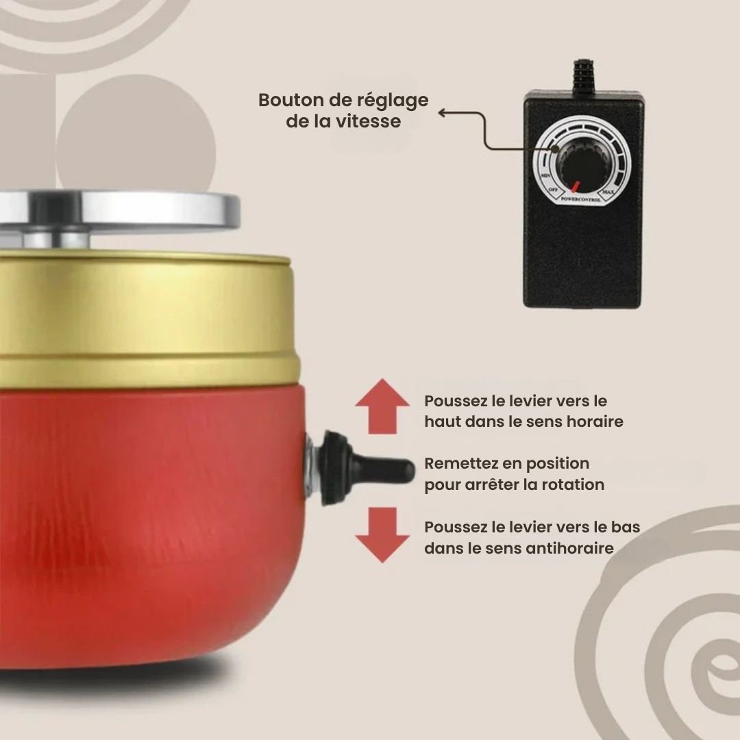 Mini Pottery Wheel | Electric Clay Shaping Machine | Quiet, Durable & Safe for Beginners