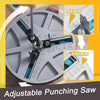 Adjustable Hole Saw Drill Punch | 45–130 mm Diameter | Triple-Blade Design | For Wood, Plaster & Ceiling Cuts