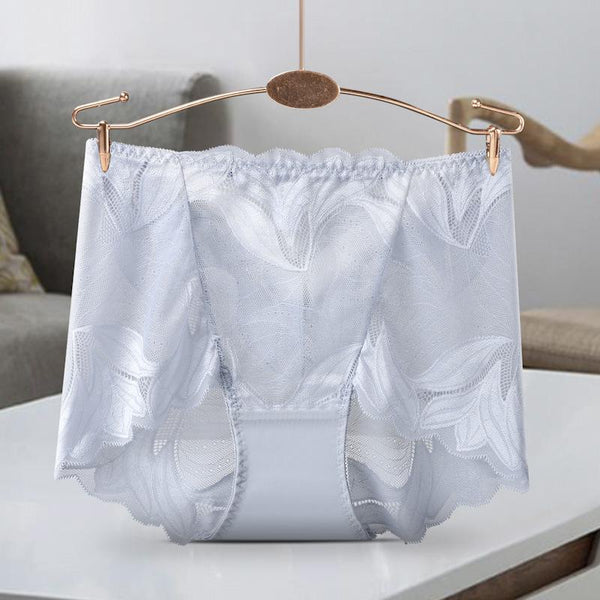 Women’s Mid-Waist Lace Panties | Seamless No-Show | Stretch Fit with Cotton Gusset