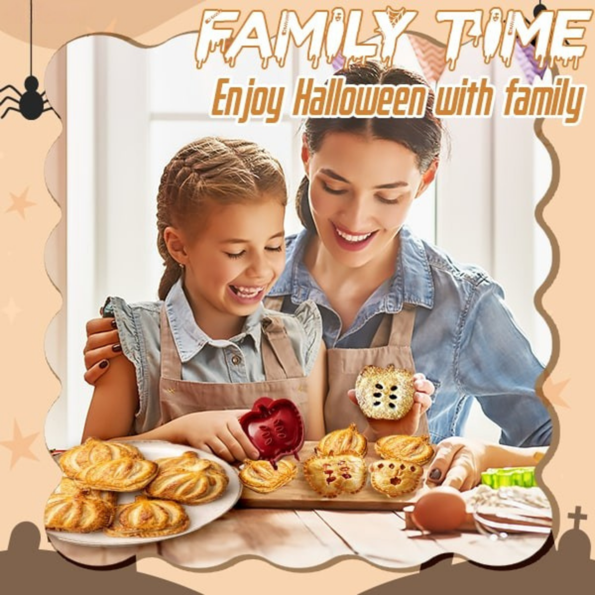 Halloween Pie Press | Pumpkin, Apple & Acorn Shapes | Non-Stick Pastry Cutter & Sealer