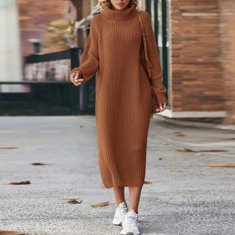 Comfortable knitted dress for women
