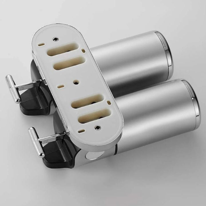 Wall Mounted Soap Dispenser | SudsStation™ Bathroom Organizer | Stainless Steel & ABS | 16.9 fl oz | Set of 1–3