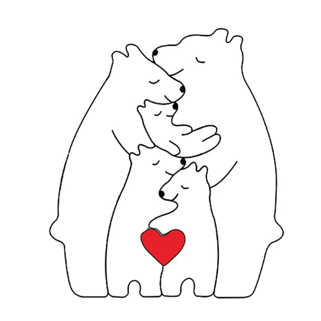 CozyBears™ Wooden Family Puzzle