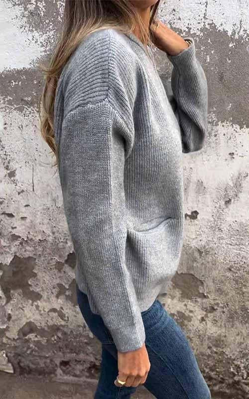 Women’s Knit Sweater | Lightweight Cotton | Long Sleeve Casual Top for Autumn & Winter