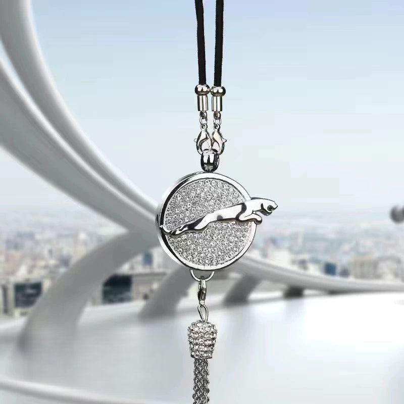 Car Rearview Mirror Pendant | Sparkling Rhinestone Accessory | Zinc Alloy | 100g