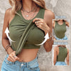 Women’s Seamless Support Tank Top | Built-In Bra | Ribbed Stretch Knit