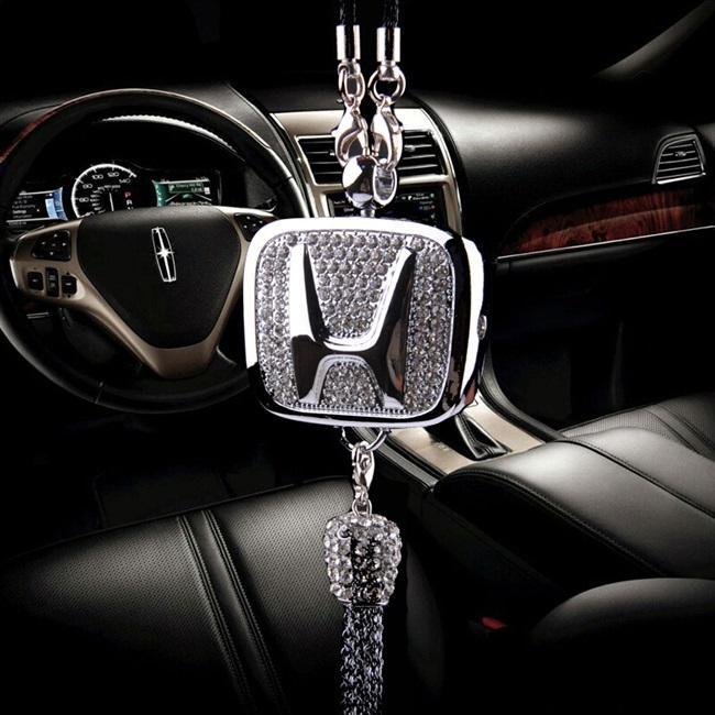 Car Rearview Mirror Pendant | Sparkling Rhinestone Accessory | Zinc Alloy | 100g
