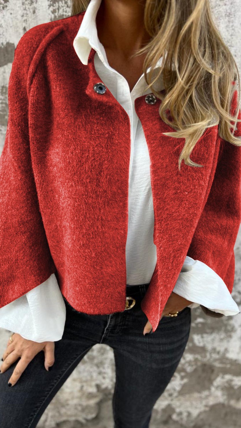 Women’s Cardigan Sweater | Mid-Thigh Length | Soft Cotton Blend | Relaxed Fit