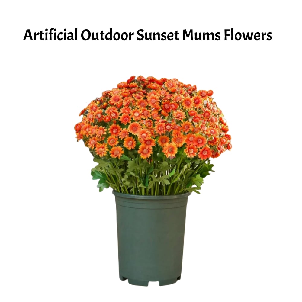 Artificial Mum Flowers | UV-Resistant Silk Blend | Lifelike Fall Decor