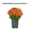 Artificial Mum Flowers | UV-Resistant Silk Blend | Lifelike Fall Decor