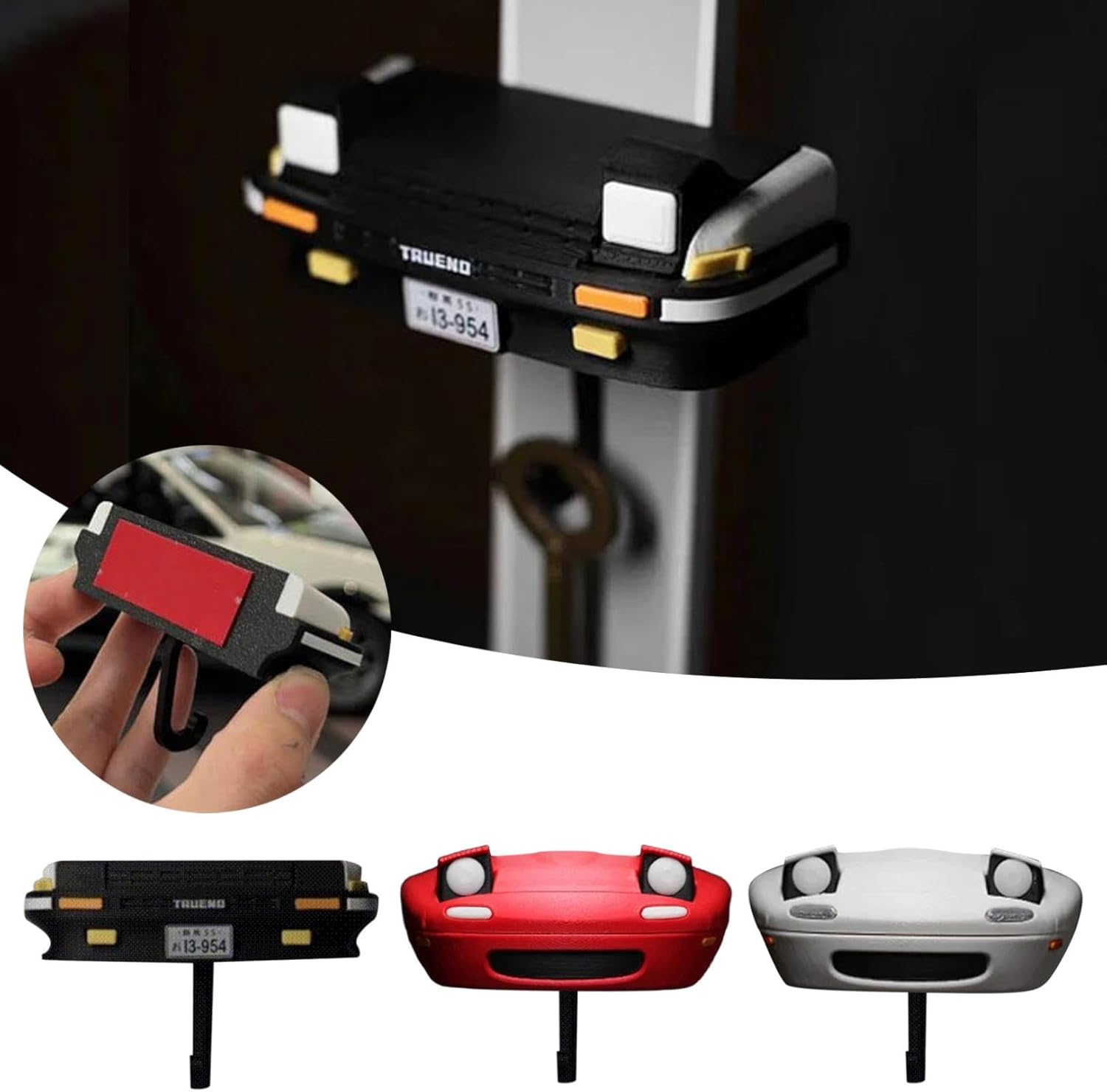 Wall-Mounted Key Holder | Classic Car Design | Plastic | 21×10 cm | With Lighting