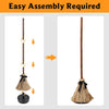 Halloween Witch Broom Decoration | Sound & Motion Activated | Floating Cackle Prop