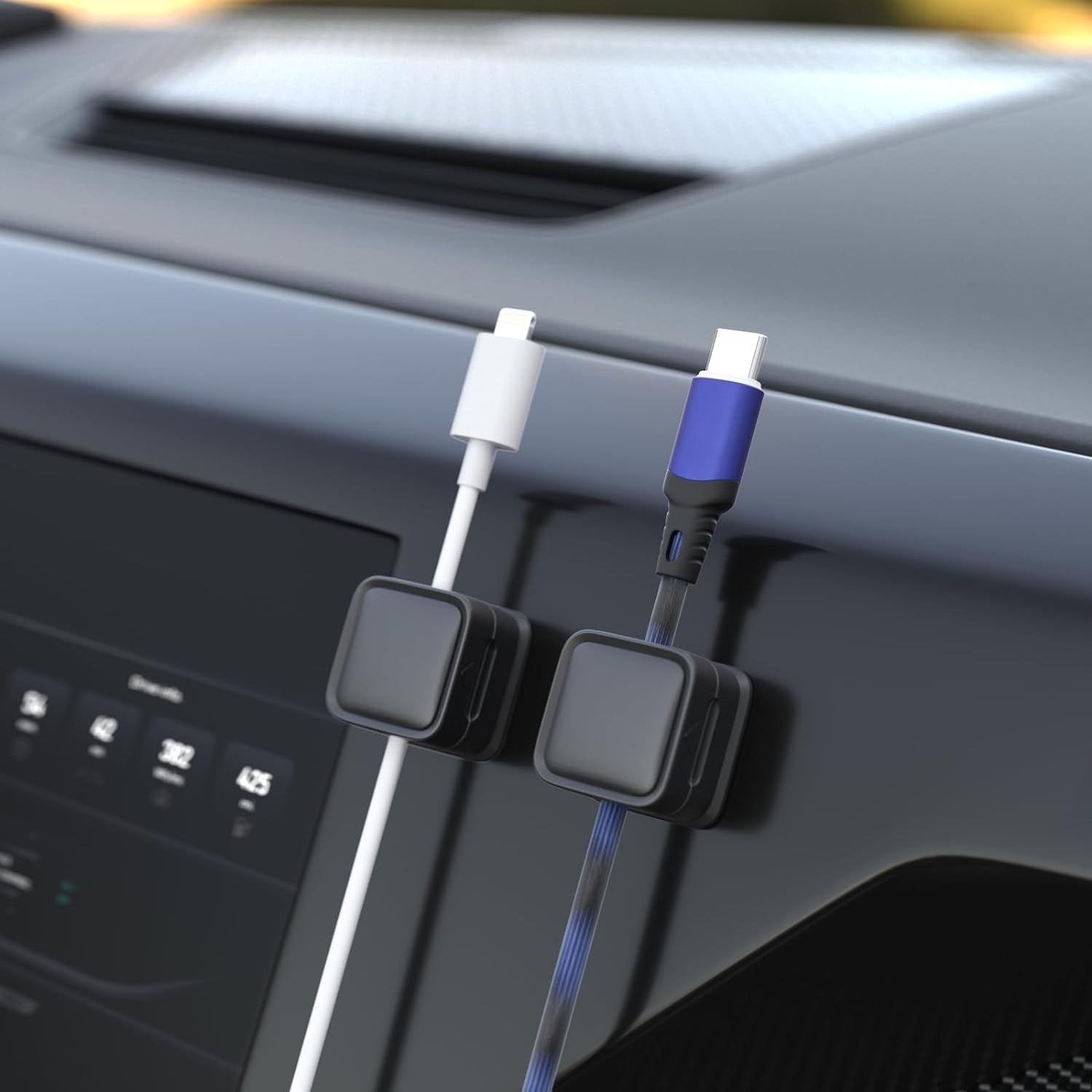 Magnetic Cable Organizer | Desktop Cord Management Hub | Adhesive & Residue-Free