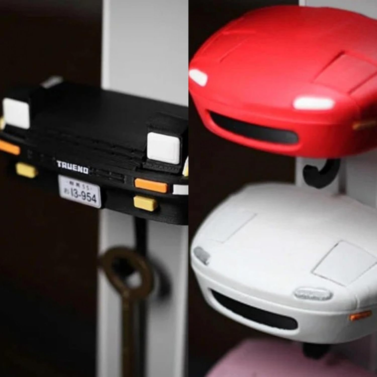 Wall-Mounted Key Holder | Classic Car Design | Plastic | 21×10 cm | With Lighting