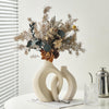 European White Ceramic Vase Set