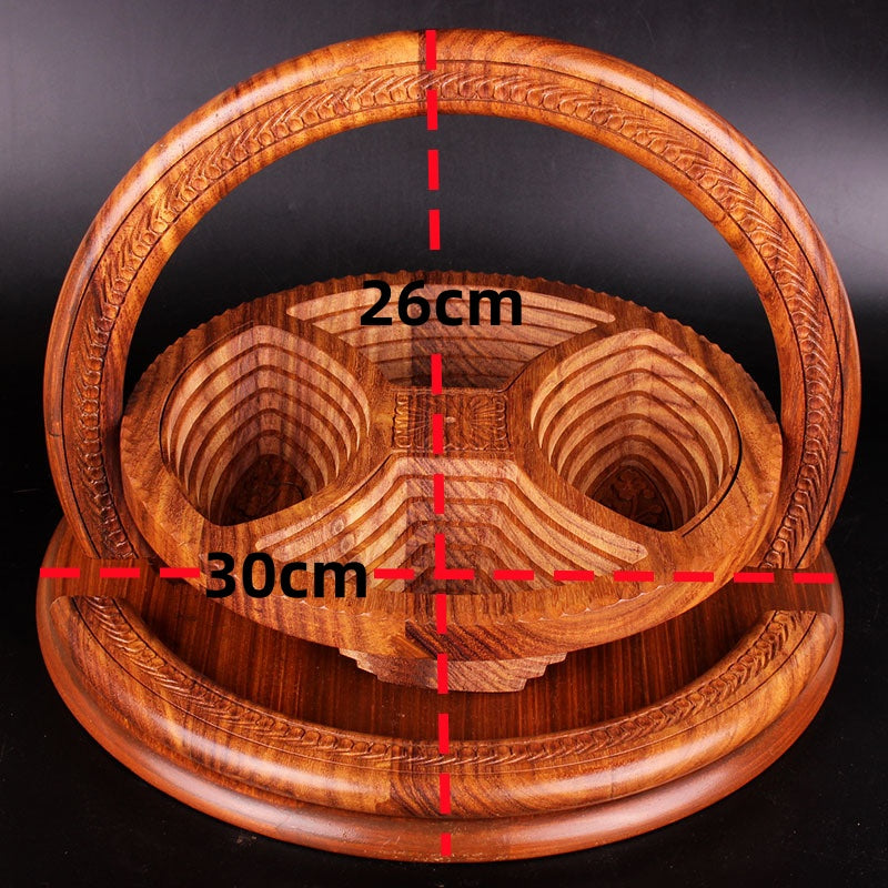 Wooden Fruit Plate | Hand-Carved Serving Tray | Rustic Artisan Design | Sustainable Wood