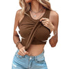 Women’s Seamless Support Tank Top | Built-In Bra | Ribbed Stretch Knit
