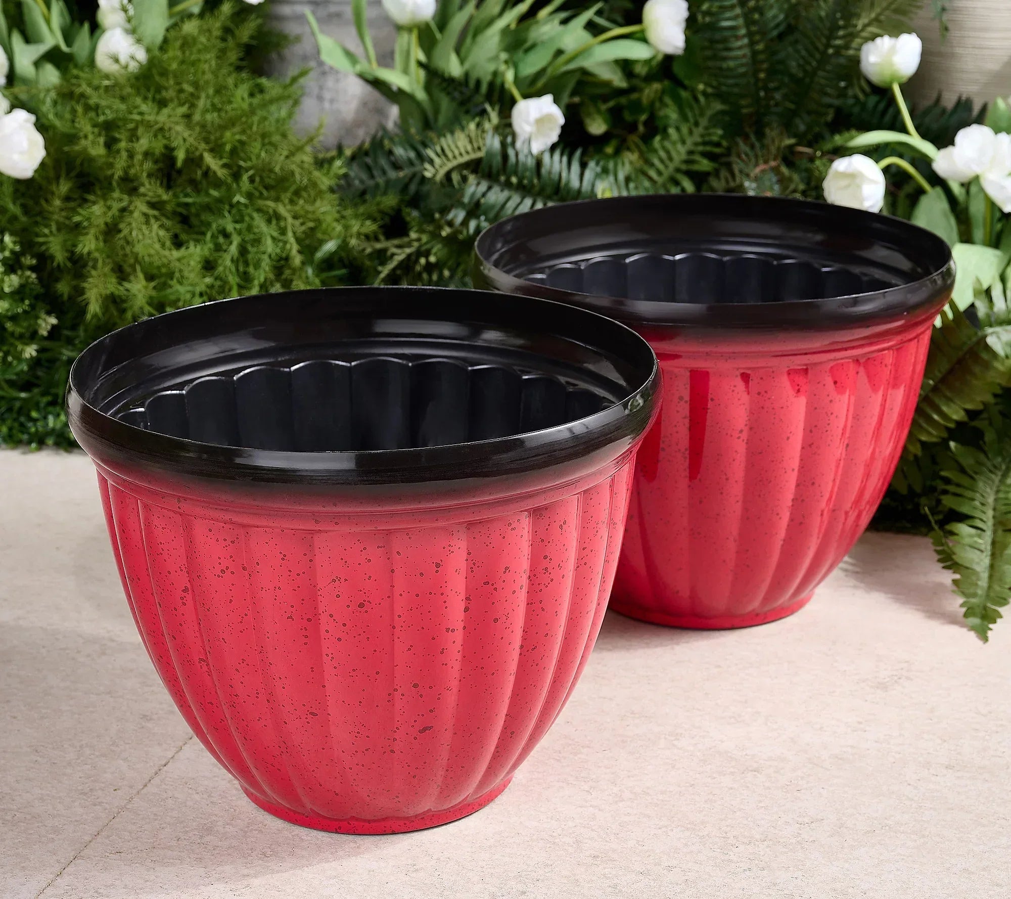 Breathable Plant Pot | Ribbed Root Growth Design | Double Drain System | Indoor & Outdoor