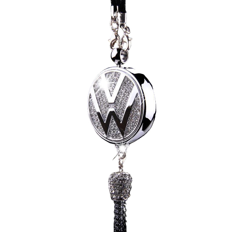 Car Rearview Mirror Pendant | Sparkling Rhinestone Accessory | Zinc Alloy | 100g