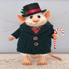 Handmade Felted Mouse Decoration | Eco-Friendly Wool | Holiday Ornament & Gift