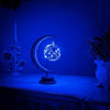 Crescent Moon LED Lamp | Handcrafted Metal Base | Soft Adjustable Glow