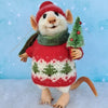 Handmade Felted Mouse Decoration | Eco-Friendly Wool | Holiday Ornament & Gift