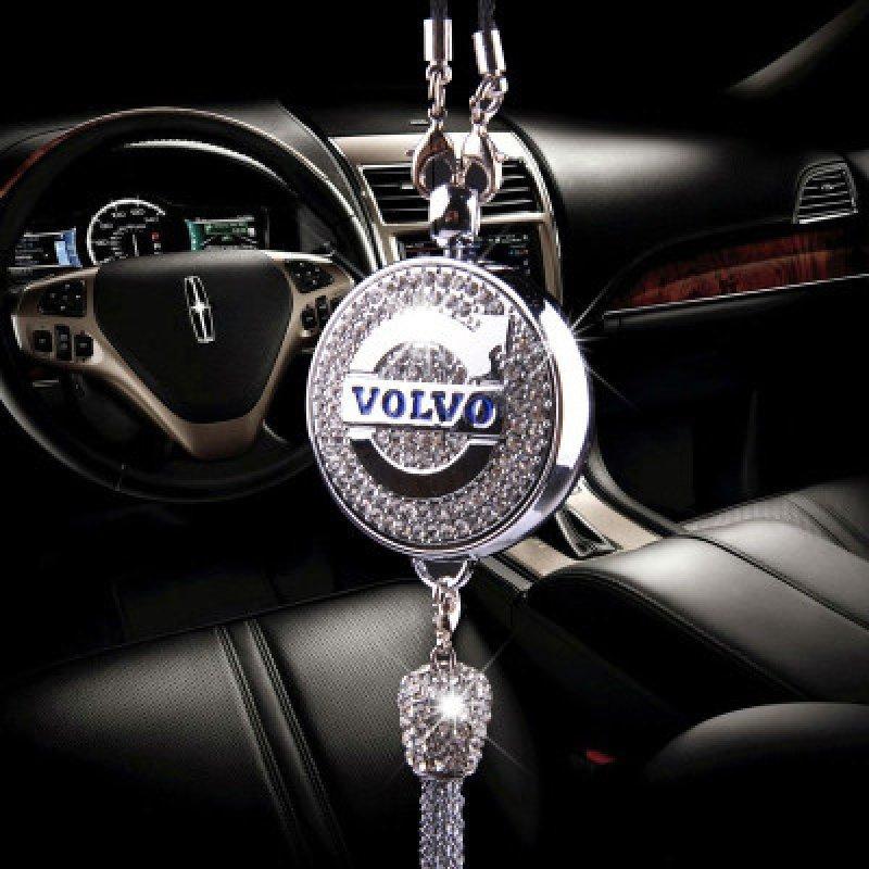 Car Rearview Mirror Pendant | Sparkling Rhinestone Accessory | Zinc Alloy | 100g