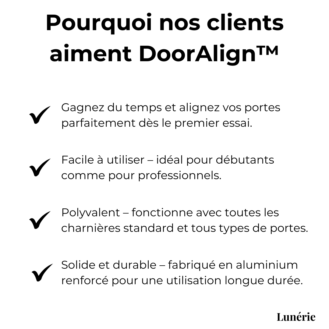 DoorFix™ Door Alignment Tool | Reinforced Aluminum | Precise Closet & Cabinet Installation