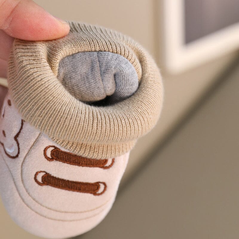 Baby Winter Booties | Soft Knitted Cotton Shoes | Anti-Slip & Warm Plush Lining | FluffyToes™