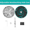 Adjustable Hole Saw Drill Punch | 45–130 mm Diameter | Triple-Blade Design | For Wood, Plaster & Ceiling Cuts
