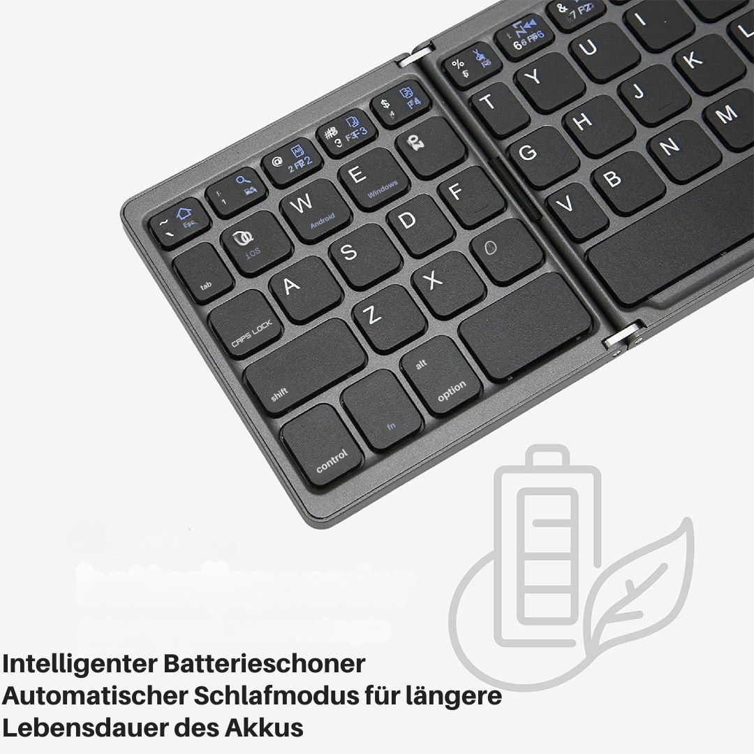Foldable Bluetooth Keyboard with Touchpad | Portable Wireless Mini Keyboard for Windows, Mac, iOS & Android